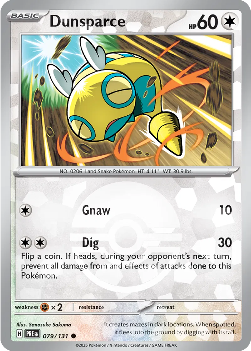 Dunsparce Poke ball Holo