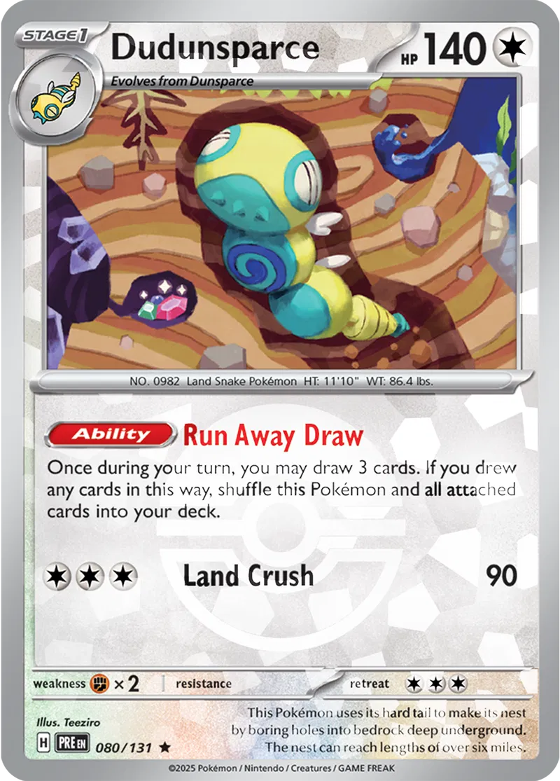 Dudunsparce Poke ball Holo