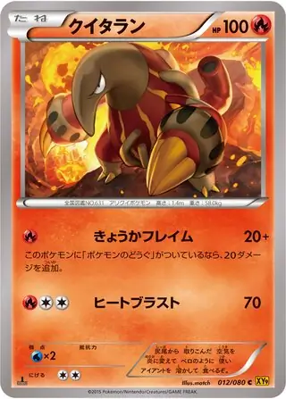 Heatmor Pokemon card from Rage of the Broken Heavens
