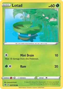 Lotad Pokemon card from Rebel Clash