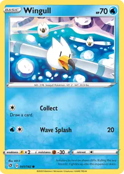 Wingull Pokemon card from Rebel Clash