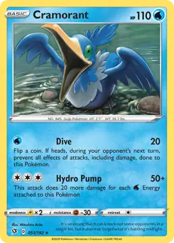 Cramorant Pokemon card from Rebel Clash