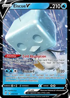 Eiscue V Pokemon card from Rebel Clash