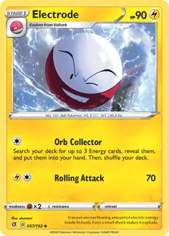Electrode Pokemon card from Rebel Clash