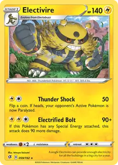 Electivire Pokemon card from Rebel Clash