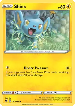 Shinx Pokemon card from Rebel Clash