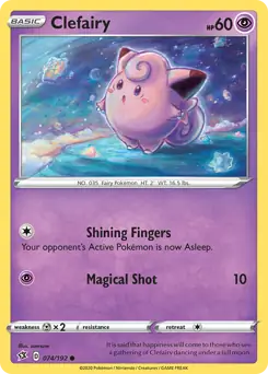 Clefairy Pokemon card from Rebel Clash