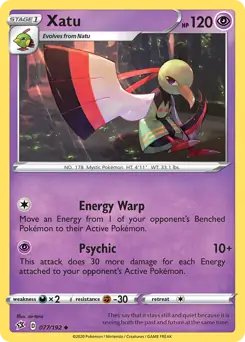 Xatu Pokemon card from Rebel Clash