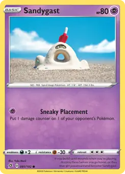 Sandygast Pokemon card from Rebel Clash