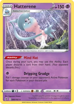 Hatterene Pokemon card from Rebel Clash