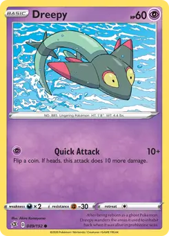 Dreepy Pokemon card from Rebel Clash