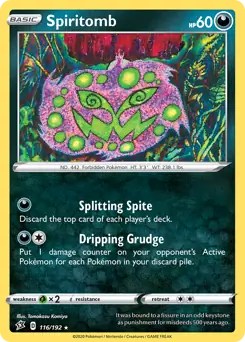 Spiritomb Pokemon card from Rebel Clash