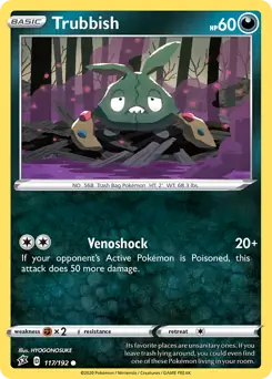 Trubbish Pokemon card from Rebel Clash