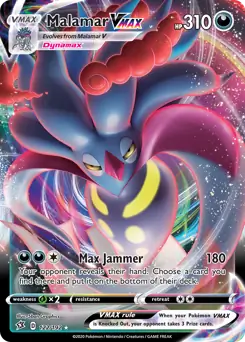 Malamar VMAX Pokemon card from Rebel Clash