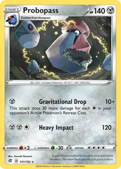 Probopass Pokemon card from Rebel Clash