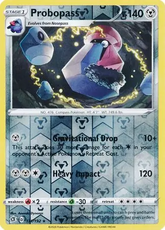 Probopass Reverse Holo Pokemon card from Rebel Clash