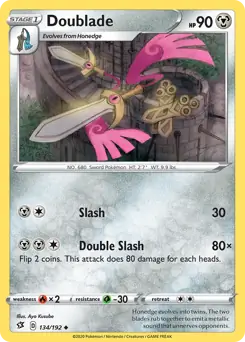 Doublade Pokemon card from Rebel Clash