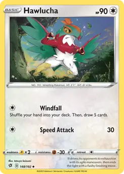 Hawlucha Pokemon card from Rebel Clash
