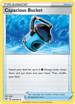 Capacious Bucket Pokemon card from Rebel Clash