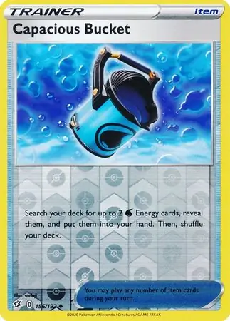 Capacious Bucket Reverse Holo Pokemon card from Rebel Clash