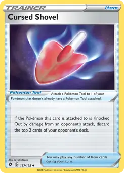 Cursed Shovel Pokemon card from Rebel Clash