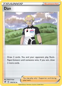 Dan Pokemon card from Rebel Clash