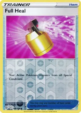 Full Heal Reverse Holo Pokemon card from Rebel Clash