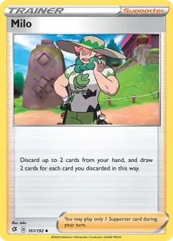 Milo Pokemon card from Rebel Clash