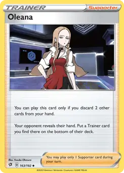 Oleana Pokemon card from Rebel Clash