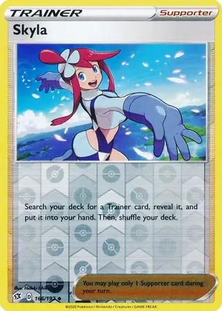 Skyla Reverse Holo Pokemon card from Rebel Clash