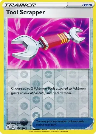Tool Scrapper Reverse Holo Pokemon card from Rebel Clash
