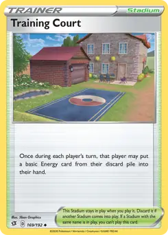Training Court Pokemon card from Rebel Clash