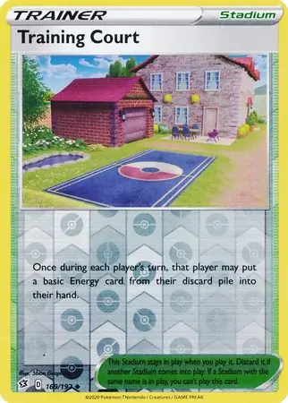 Training Court Reverse Holo Pokemon card from Rebel Clash