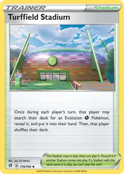 Turffield Stadium Pokemon card from Rebel Clash