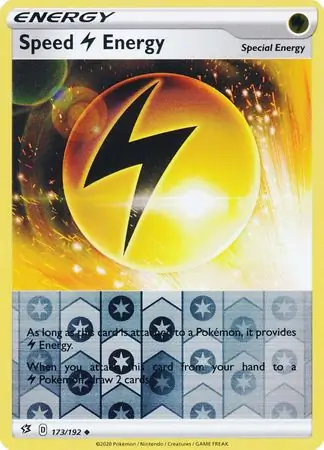 Speed L Energy Reverse Holo Pokemon card from Rebel Clash