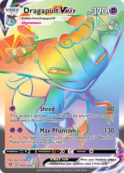 Dragapult VMAX Secret Pokemon card from Rebel Clash
