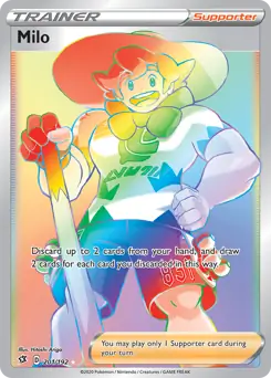 Milo Secret Pokemon card from Rebel Clash
