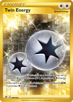 Twin Energy Secret Pokemon card from Rebel Clash