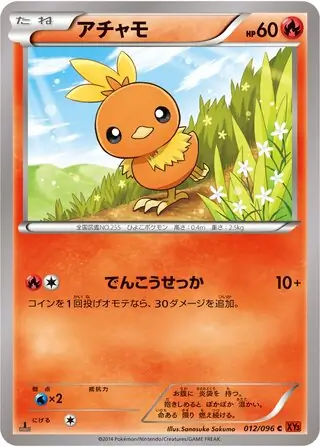 Torchic Pokemon card from Rising Fist