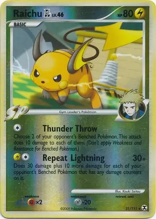 Raichu GL Reverse Holo