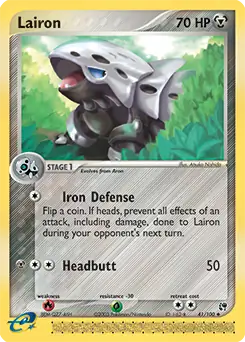 Lairon Pokemon card from Sandstorm