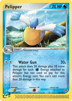 Pelipper Pokemon card from Sandstorm