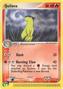 Quilava Pokemon card from Sandstorm