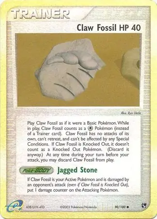 Claw Fossil Reverse Holo