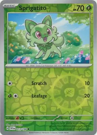 Sprigatito Reverse Holo