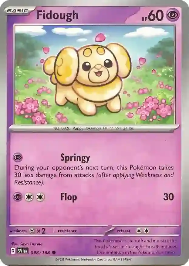 Fidough Pokemon card from Scarlet & Violet Base