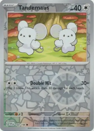 Tandemaus Reverse Holo Pokemon card from Scarlet & Violet Base