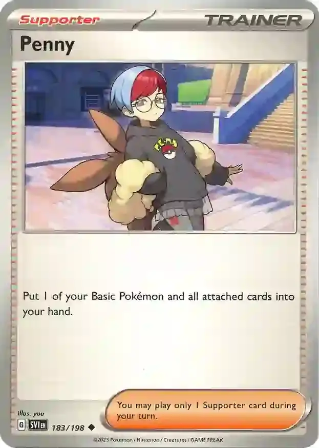 Penny Pokemon card from Scarlet & Violet Base