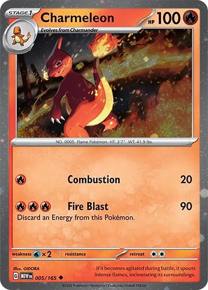 Charmeleon Cosmos Holo Pokemon card from Scarlet & Violet Promos