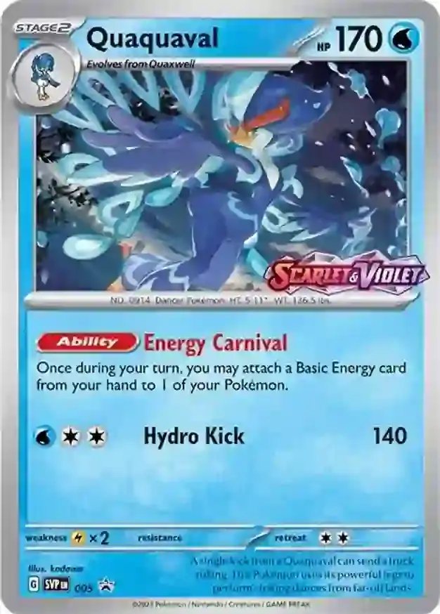 Quaquaval Pokemon card from Scarlet & Violet Promos